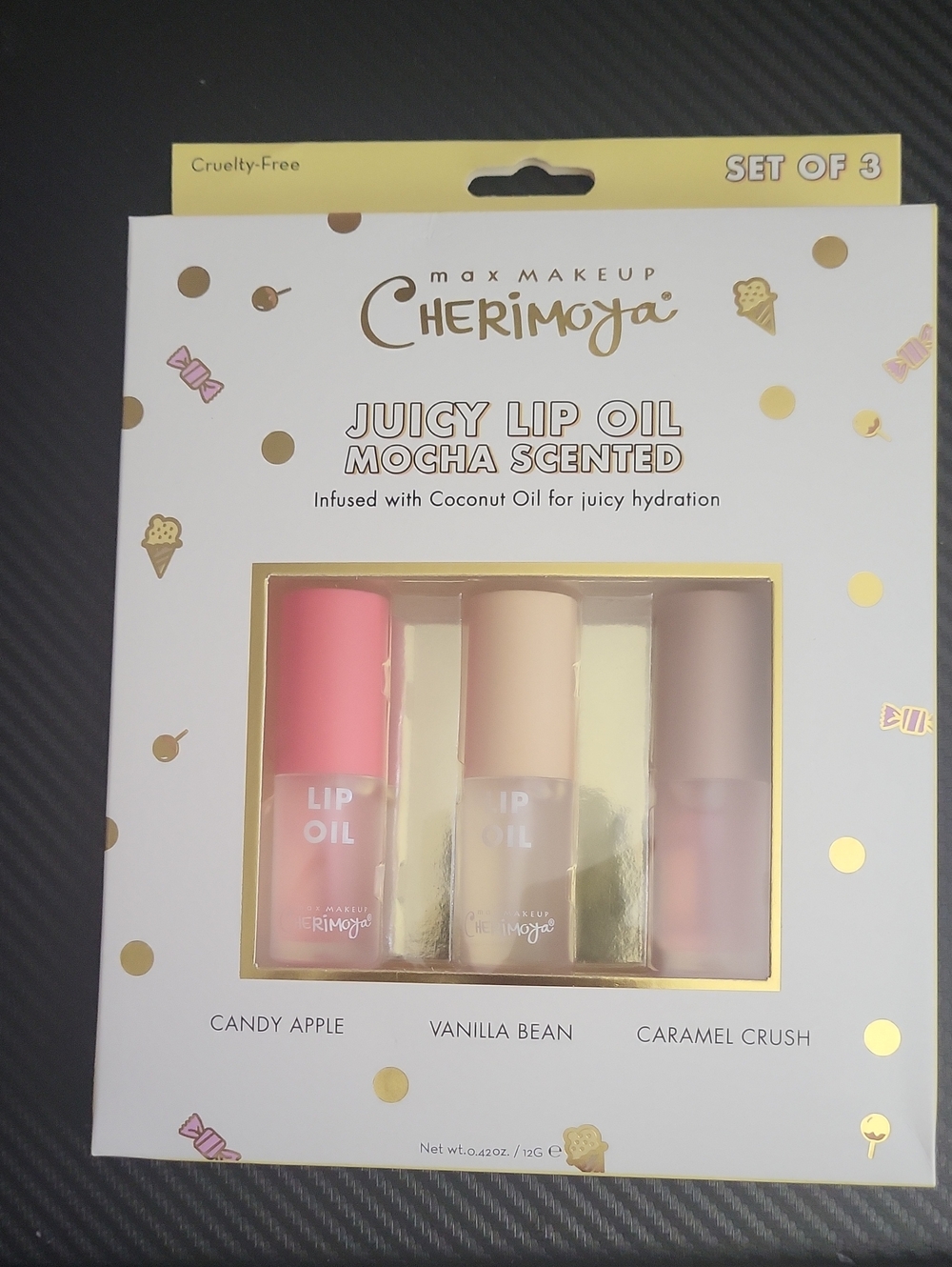 Juicy Lip Oil Set - Candy Apple, Vanilla Bean, Caramel Crush